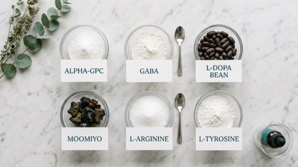 Whispeara Brain ingredients Alpha-GPC GABA L-Arginine L-Tyrosine
