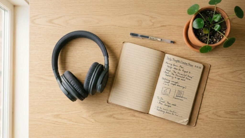 headphones for binaural beats mental focus session daily routine