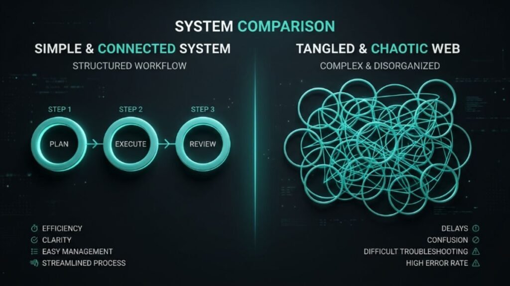 focused nootropic stack versus risky overloaded stack diagram