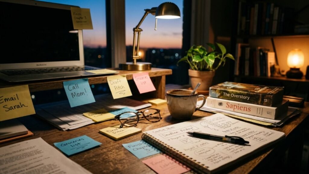 forgetting things after 40 brain fog at a desk