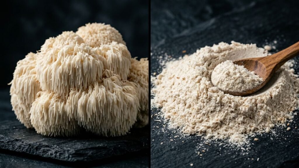 lions mane fruiting body versus mycelium extract