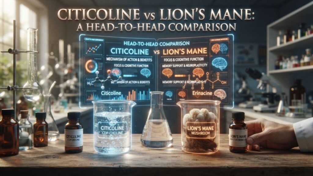 Citicoline vs Lions Mane A Head-to-Head Comparison