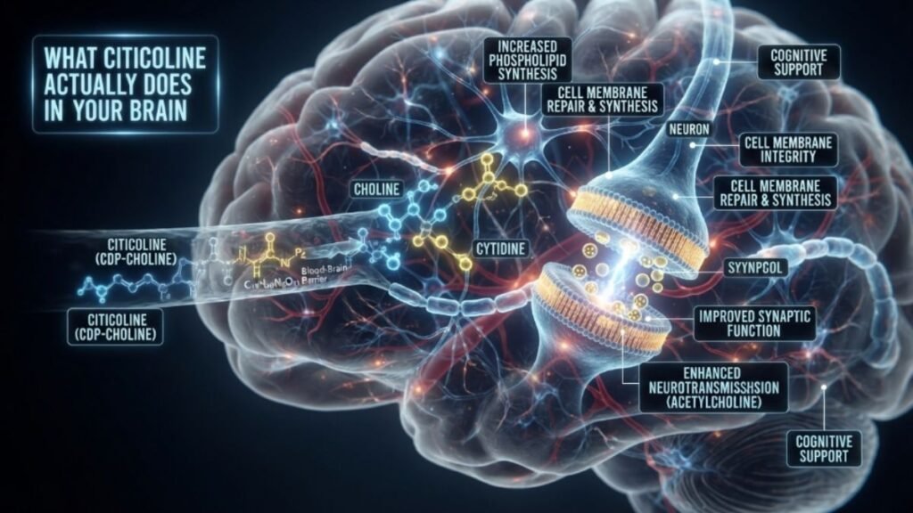 What Citicoline Actually Does in Your Brain