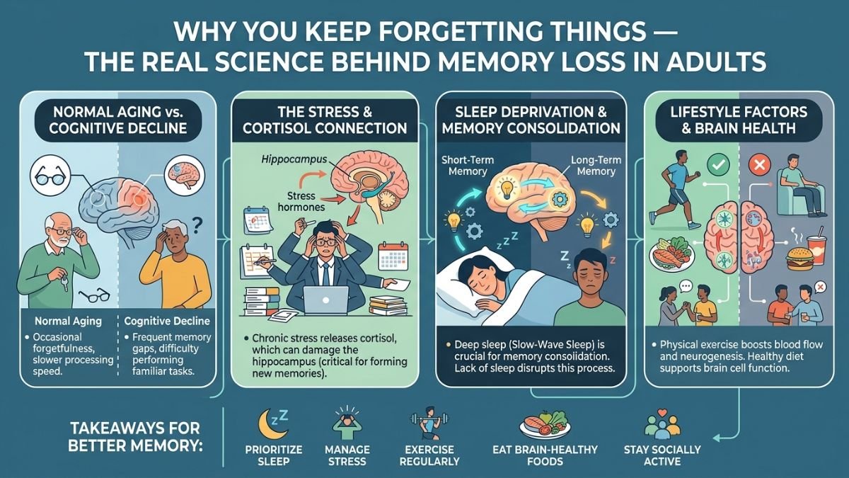 Why You Keep Forgetting Things — The Real Science Behind Memory Loss in Adults