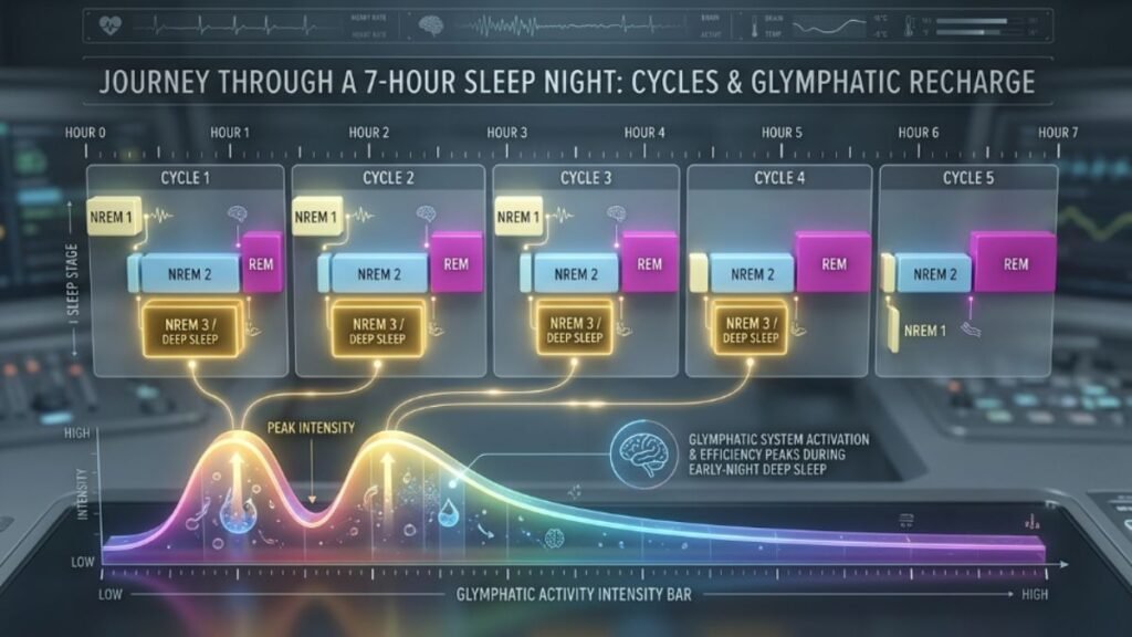 deep sleep stages glymphatic system activity timeline