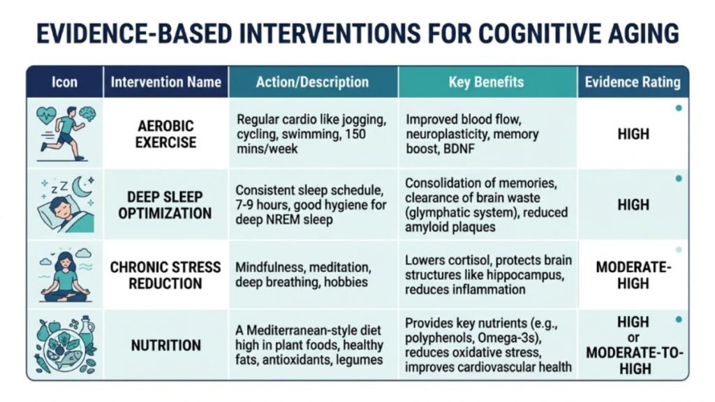 evidence based interventions memory decline adults