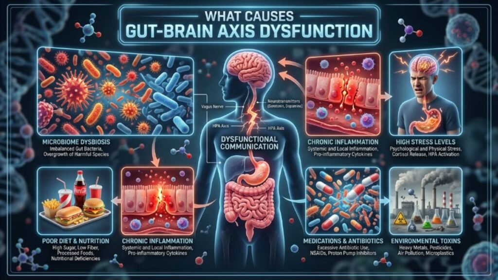What Causes Gut Brain Axis Dysfunction