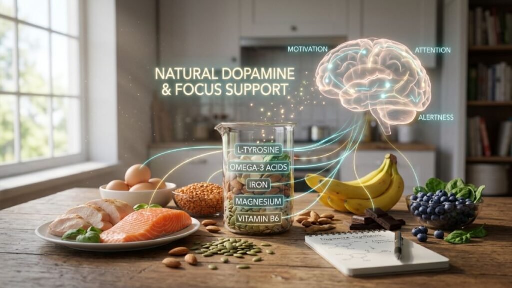 targeted nutrients and foods that support natural dopamine and focus