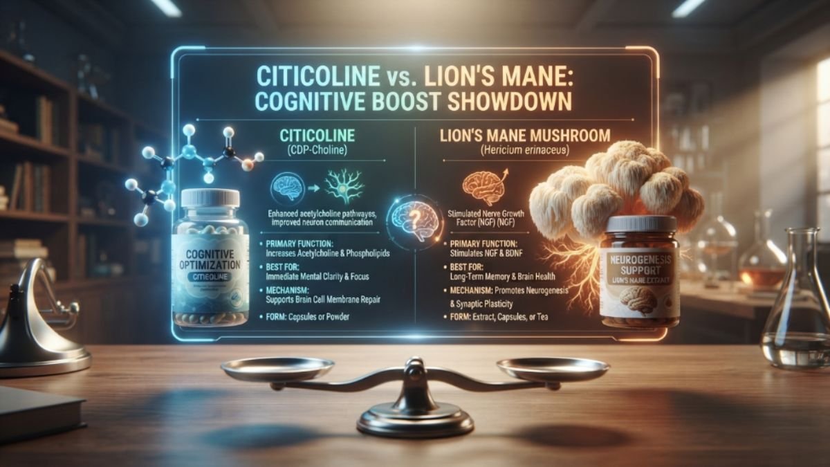 Citicoline vs Lions Mane Which Is Better for Focus and Memory